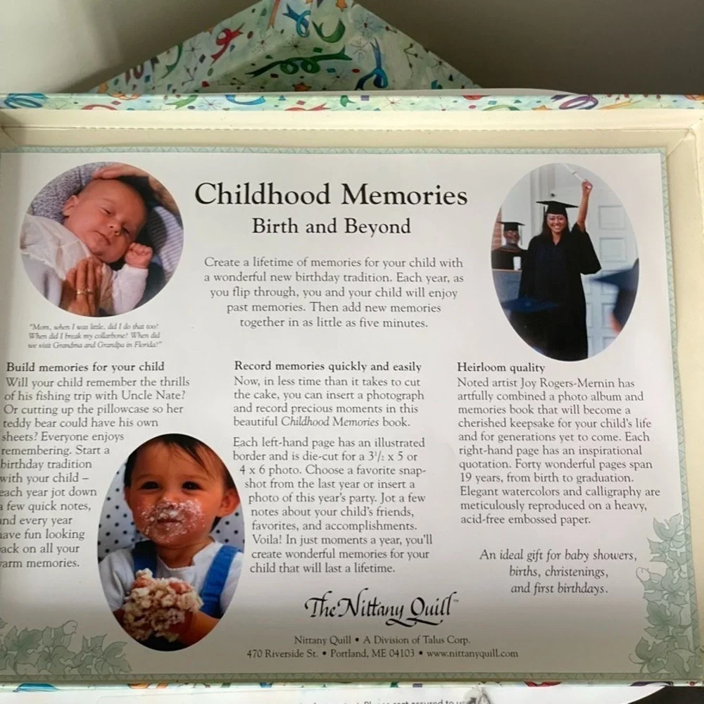 Childhood Memories Birth & Beyond Baby Memory Book New‎ In Box 2004 Gift
